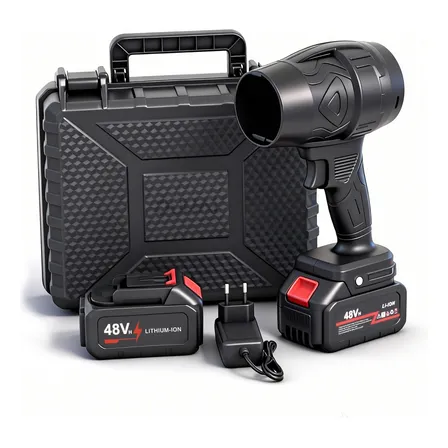 Soprador 48v Turbo Portátil Com 2 Baterias Potente Preto