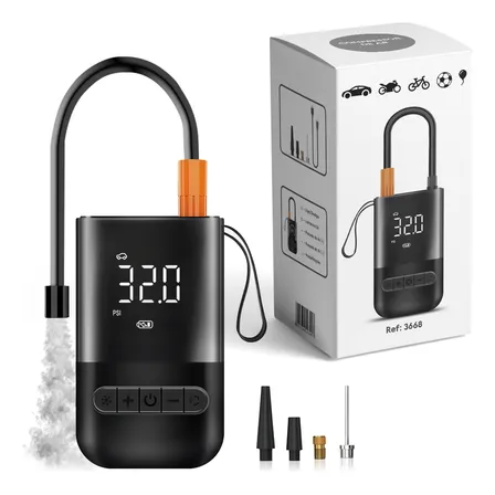 Mini Compressor de Ar Portátil WPE VARIEDADES Digital USB-C para Pneus e Infláveis