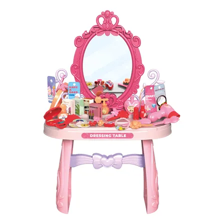Penteadeira Infantil Com Espelho Princesa 46 Pçs Maxi Toys