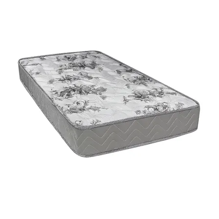 Colchão Confortável Solteiro Espuma D33 188x88x12 Cor Cinza Para Descanso Quarto - Av Móveis
