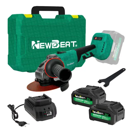 Esmerilhadeira Angular New Beat Brushless 115mm 2 Baterias 21V Verde