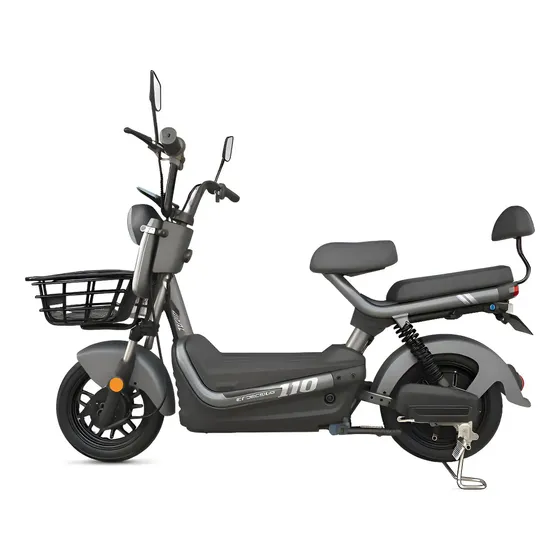 Scooter Elétrica Zurbe M8 Pro 800W 48V 25Ah Cinza Autonomia 45km