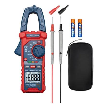 Alicate Amperímetro Digital AstroAI 4000 Contagens True RMS 600V 400A