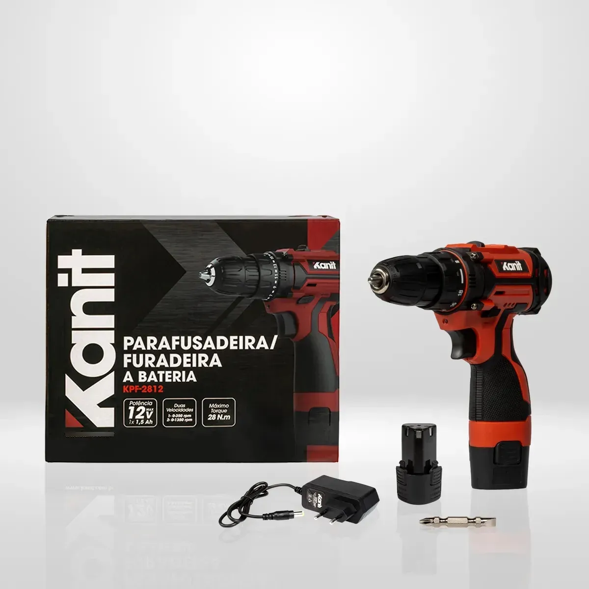 Parafusadeira Furadeira Kanit A Bateria Madeira E Metal