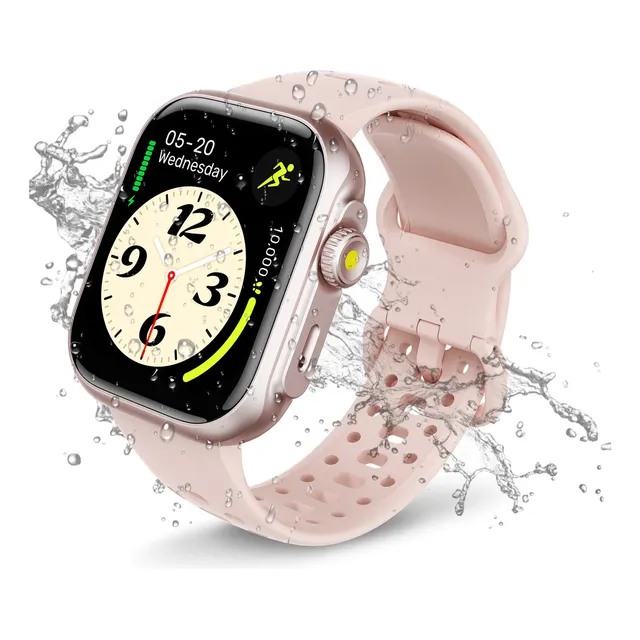 Relógio Smartwatch Gps Alexa 1.85 Bettdow Fb041 Esportivo Caixa Rosa Pulseira Branco
