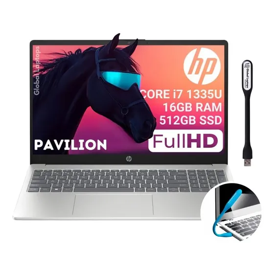 Ecrã Ssd Hp Core I7 1335u 16gb Ram 512gb Ssd 15,6 Fhd 1920 X 1080 Intel Iris Xe Inclui computador portátil instalado Fd0057 Con Regalo