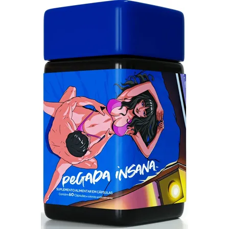 PEGADA INSANA - Fórmula Exclusiva com Feno Grego, Boro, Arginina, Zinco, Selênio, Vitamina B6 e Vitamina B12 - Precursor Testo - 60 Cápsulas