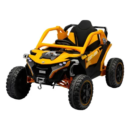 Jipe Eletrico Infantil Até 40kg Puxador Reboque Portas Abrem Amarelo 127/220v