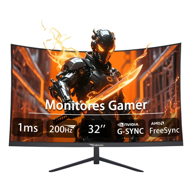 Monitor Gamer Curvo 32 Com 200hz,1ms,r1500,cores 100% Srgb Preto