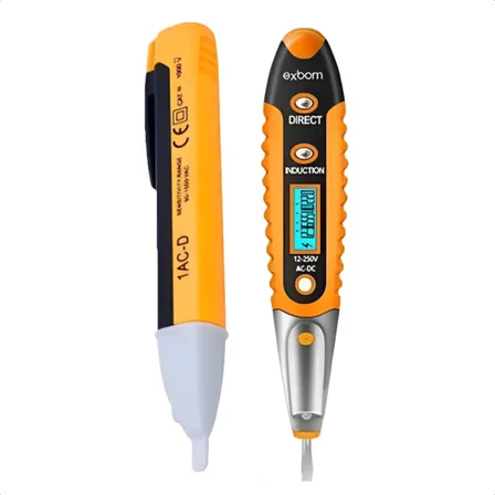 Kit Elétrica Chave Fenda Teste Digital + Caneta Detectora Tensão