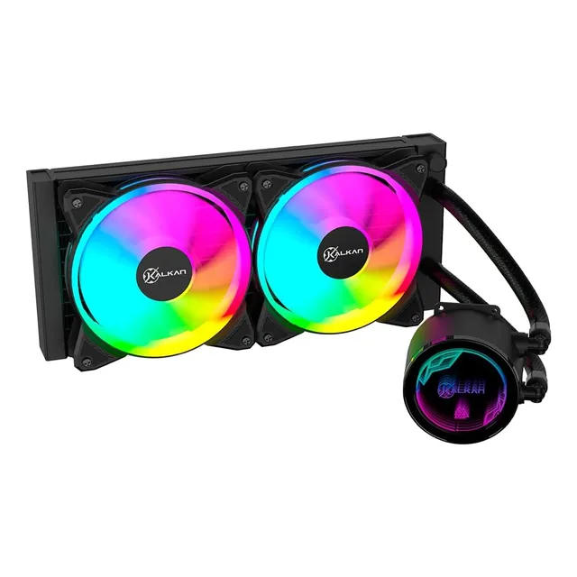 Water Cooler Kalkan Iota V2 240 Rgb 240mm Tdp 250w Preto