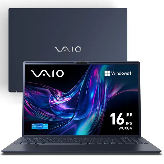 Notebook Vaio Fe16 Intel Core I5-1334u Windows 11 Home 8gb Ram Total 256gb Ssd Tela 16 Ips Wuxga Antireflexo - Cinza Grafite - Vjfe62f11x-b0921h