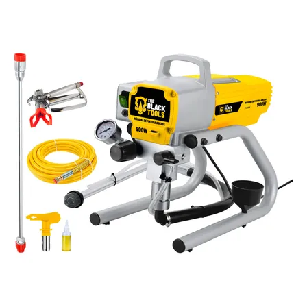 Máquina De Pintura Airless Elétrica 900 Watts 3.300 Psi - The Black Tools Tma900 Frequência 50 Hz/60 Hz