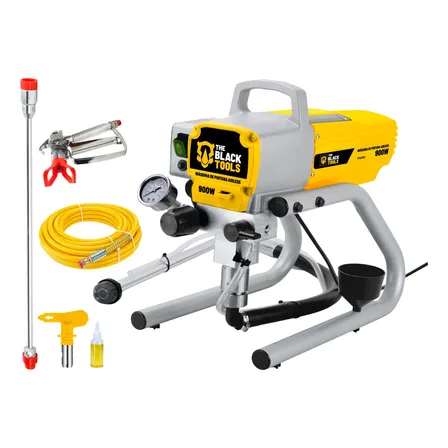 Máquina De Pintura Airless Elétrica 900 Watts 3.300 Psi - The Black Tools Tma900 Frequência 50 Hz/60 Hz