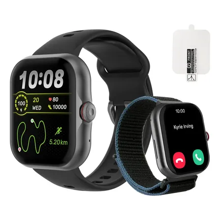 Smartwatch Bettdow Fb055 1.85" Esportivo Ia Gps 3atm Música Preto