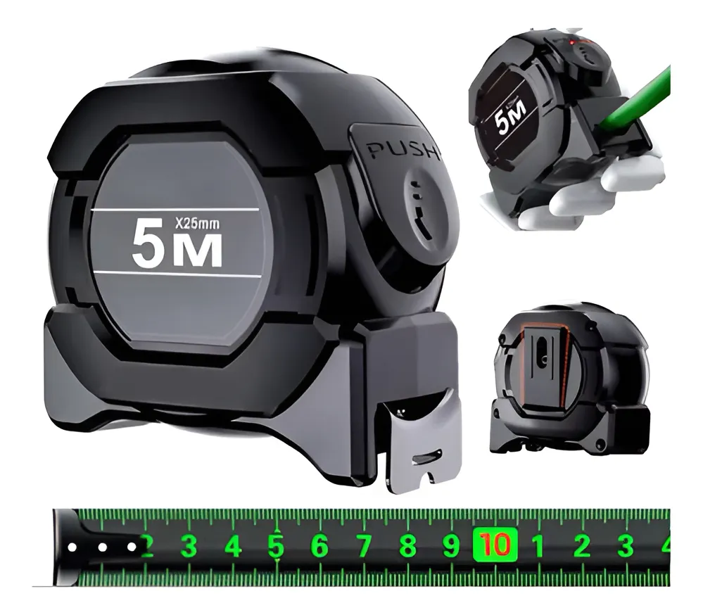 Trena Profissional Fita Métrica Fluorescente Trava 5 Metros