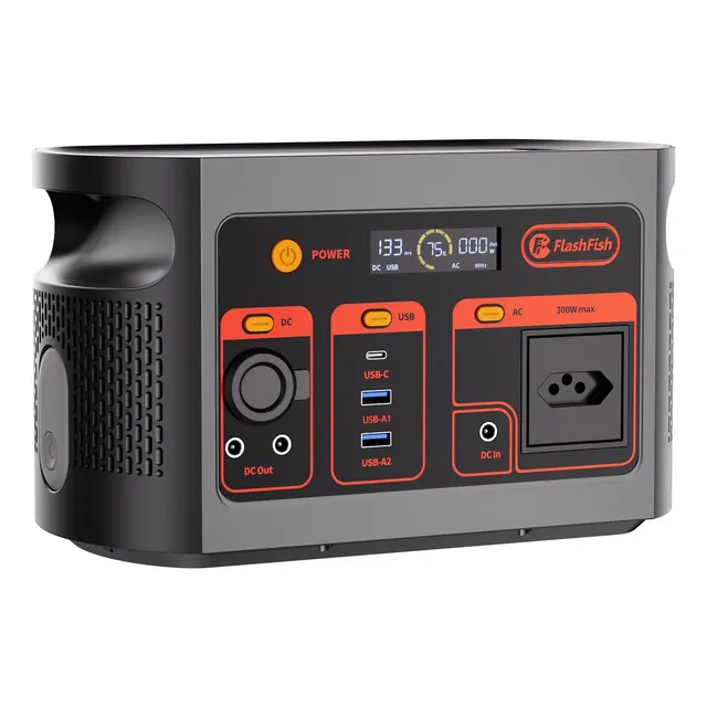 Flashfish 300w Solar Gerador Ups Bateria Estação De Energia