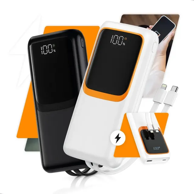 Power Bank 20.000mah Carregador Portátil Carga Rápida Premium Com Display Compatível Com Todos Os Celulares E Dispositivos Marca Kateluo Sortido