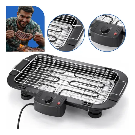 Churrasqueira Elétrica Grande Steak Grill 1800w Sem Fumaça Preto 127v