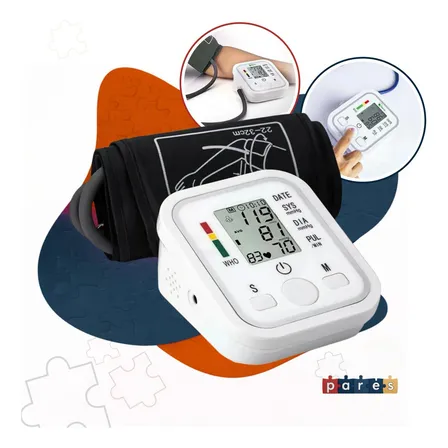Aparelho Medidor Profissional Pressão Arterial Digital Braço Bracadeira Pulso Manguito Aparelho Medir Pressao Aferidor Profissional Tensiometro Obeso Para Adultos Ou Crianças Ajustável Marca Pares