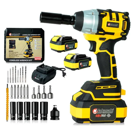 Chave De Impacto 48 Bateria Knakasaki Alta Potencia 700nm Motor Brushles Parafusadeira E Furadeira Semi Profissional