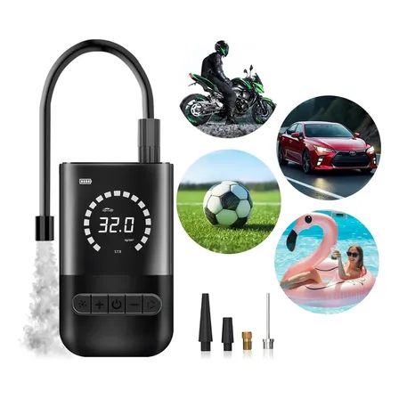 Manômetro Analógico Calibrador De Pneu De Ar Portátil Recarregável Usb-c Calibrador Pneus De Moto Carro Bike Bolas Infláveis Preto