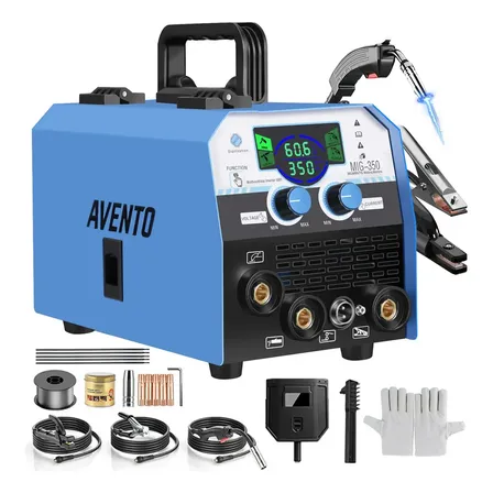 Máquina Solda Inversora Mig350a Sem Gás 3 Em 1 110v/220v Bivolt 5200w Com Display Lcd Inversora Portátil