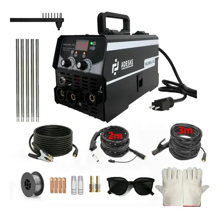 Maquina Melhor Ferro Pistola De Inversor Solda Maquina Solda Mig/mma E Eletrodo Sem Gas Máquinas De Rosqueamento Automático Para Eletricistas Profissional Preto