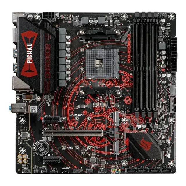 Placa Mae Pichau Chronos B550m-cr, Ddr4, Socket Amd Am4 Preto
