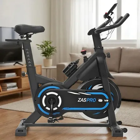 Bicicleta Ergométrica Spinning 20kg Zaspro V2 Cardio Pernas Fitness Azul