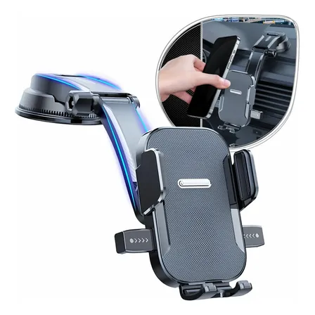 Suporte Veicular Para Celular 360° Para Painel Mesa Retrovisor Automotivo Para Carro Caminhão E Van Com Ventosa Apoio Para Celular Smartphone