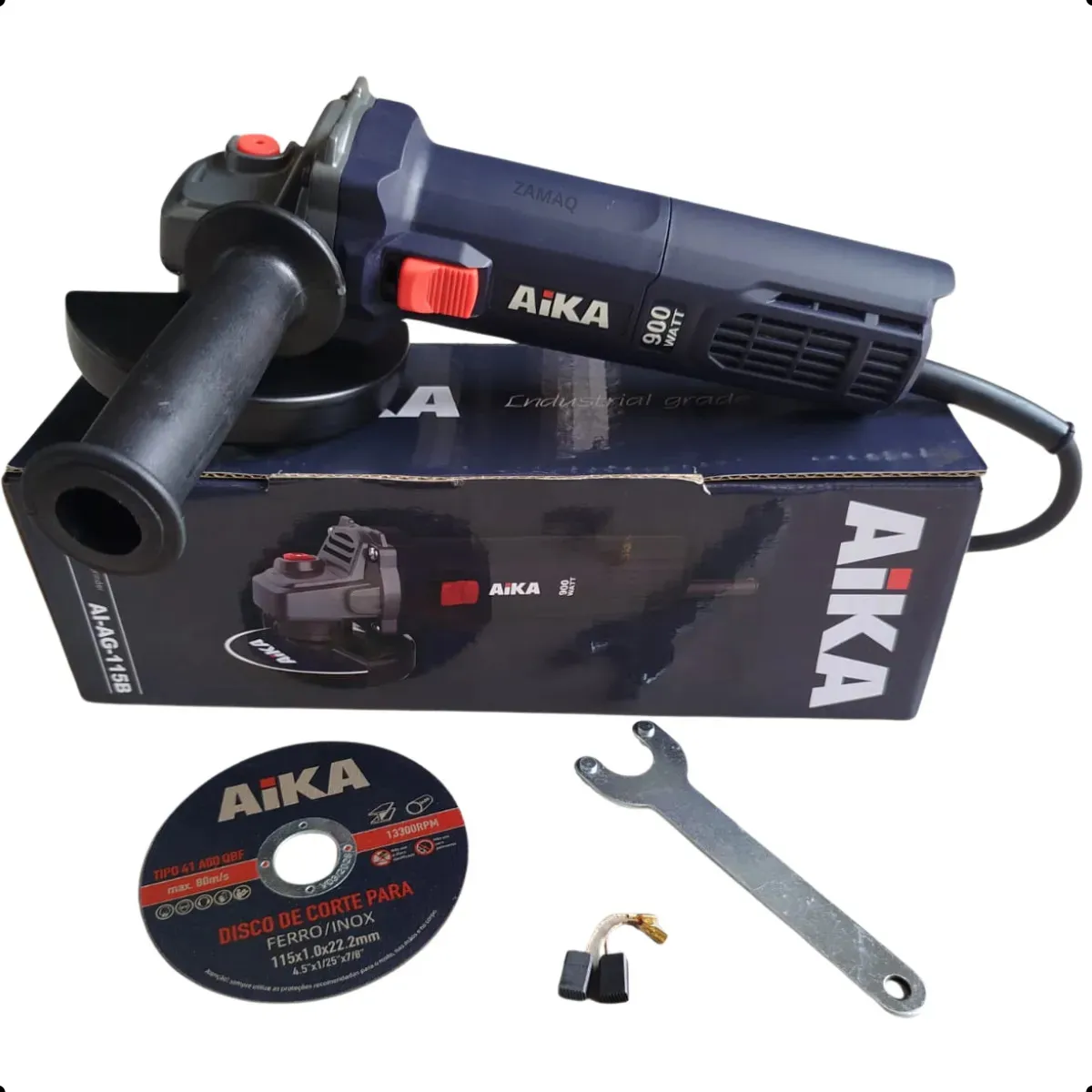 Esmerilhadeira 4 Aika Controle Velocidade Ai-ag115b Preto E Roxo 50hz/ 60hz