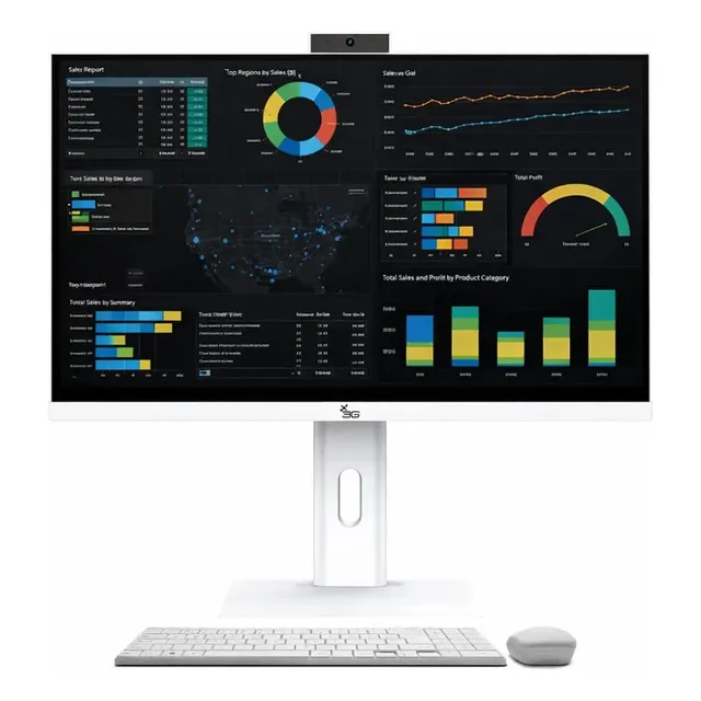 All In One 3green 24 I7 16gb Ssd 1tb Wi-fi Webcam Ajustável Branco