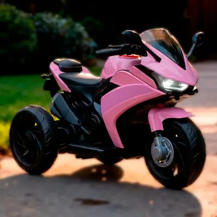 Motinho Elétrica Infantil 3 Rodas Rosa
