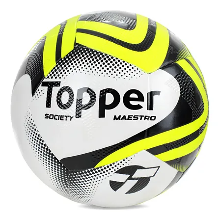 Bola Futebol Topper Society Grama Sintética Slick Maestro Amarelo