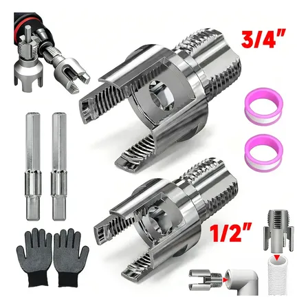 Kit 2 Abridores De Roscas Internas E Externas Para Tubos De Pvc 1/2 E 3/4 .Ferramenta De Corte De Rosca De tubo de Rosqueador De Tubo De Pvc