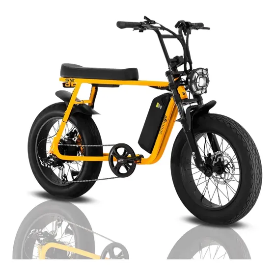 Bicicleta Elétrica Street Go S12 48v 750w Sem Cnh Amarelo
