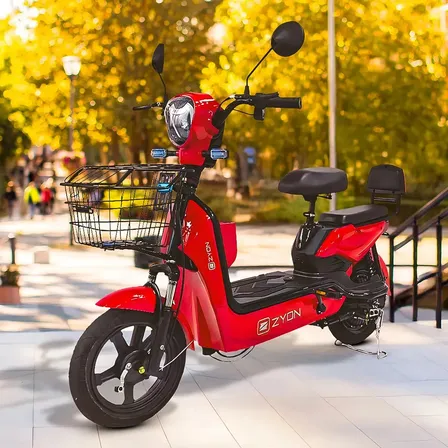 Bicicleta Elétrica Scooter 500w Até 120kg Bateria Vrla 48v 12ah Velocidade 32km/h Forte Painel Digital Buzina Retrovisores Completa Ideal Para Trabalho Condomínios E Lazer Sem Burocracia Vermelho
