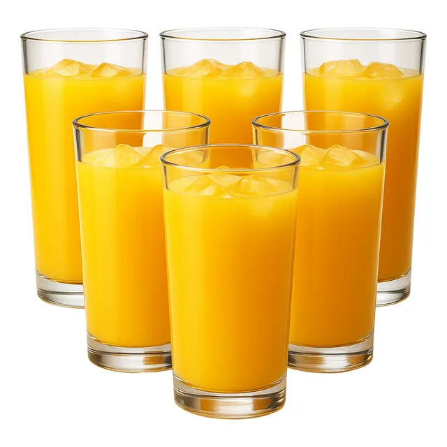 Kit 6 Copos Multiuso De Vidro Long Drink Suco Agua 255ml Trasparente