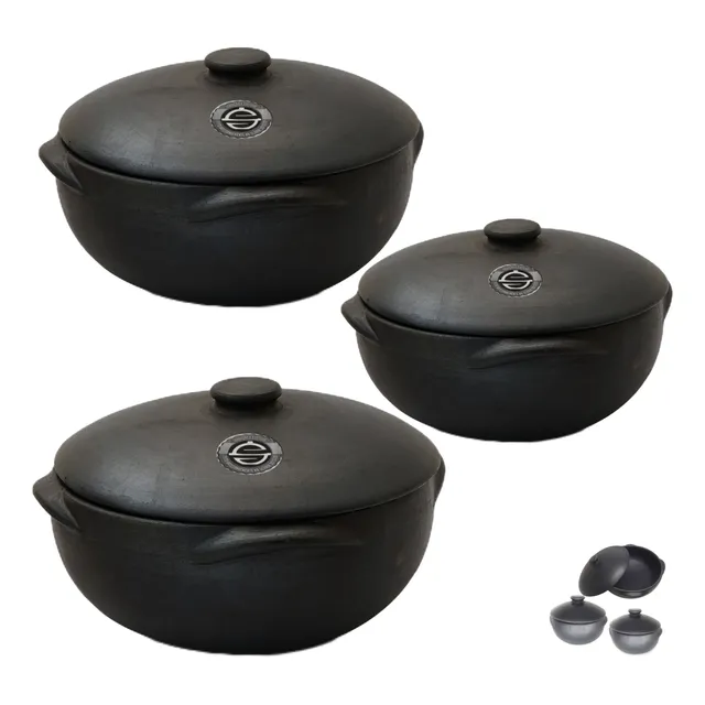 Conjunto Kit Legítimas Panelas De Barro Capixaba Nº 3-2-1.