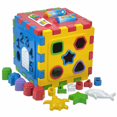 Brinquedo Cubo Didático Educativo Grande De Montar Encaixe