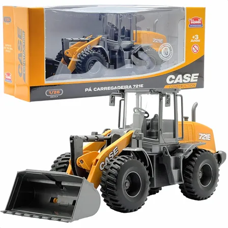 Trator De Brinquedos Pá Carregadeira Escavadeira Case 721e