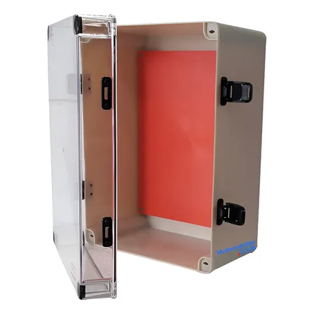 Caixa Plástica Pvc 400mmx300mmx200mm Transparente Fecho