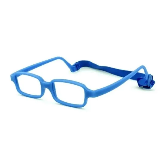Óculos Infantil Miraflex Azul Flexível / Silicone / Inquebrável / Modelo New Baby 5 A 8 Anos