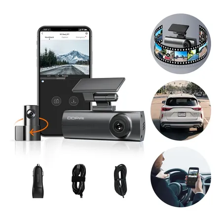 Ddpai N1 Dual Câmera Veicular 1296p+1080p Uber Nightvis App