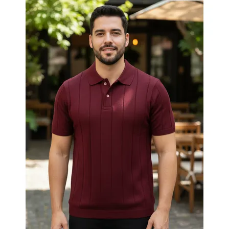 Camisa Polo Masculina Tricot Casual Canelada Original
