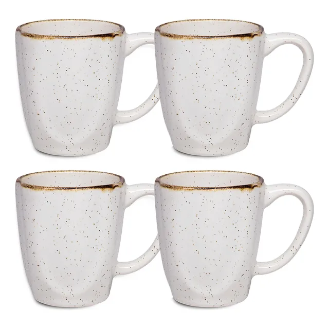 Jogo Com 4 Canecas De 260ml Em Porcelana Ryo Maresia Oxford