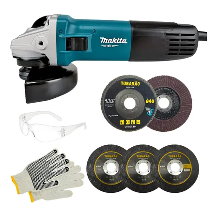 Kit Esmerilhadeira Lixadeira 4.1/2&quot&quot 220v M9510b Makita