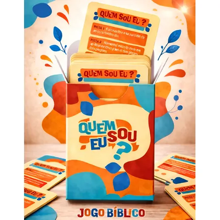 Jogo Educativo Bíblico De Cartas | Quem Sou Eu | Infantil