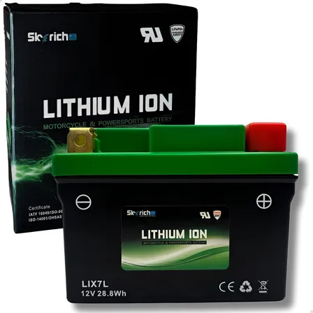 Bateria Lítio Skyrich Lix7l Para Honda Yamaha Ktm Crf 7ah